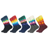 Classic Hot Sale Men Socks Casual Gentleman High Quality Color Puzzle happy Socks Business Party Dress Cotton Socks for Men