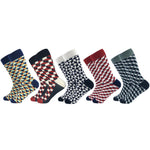 Classic Hot Sale Men Socks Casual Gentleman High Quality Color Puzzle happy Socks Business Party Dress Cotton Socks for Men