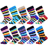 Classic Hot Sale Men Socks Casual Gentleman High Quality Color Puzzle happy Socks Business Party Dress Cotton Socks for Men