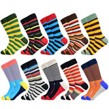 Classic Hot Sale Men Socks Casual Gentleman High Quality Color Puzzle happy Socks Business Party Dress Cotton Socks for Men