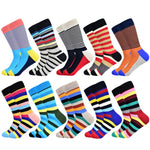 Classic Hot Sale Men Socks Casual Gentleman High Quality Color Puzzle happy Socks Business Party Dress Cotton Socks for Men