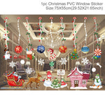 Christmas Wall Window Stickers Marry Christmas Decoration For Home 2021 Christmas Ornaments Xmas Navidad Gift New Year 2022