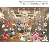 Christmas Wall Window Stickers Marry Christmas Decoration For Home 2021 Christmas Ornaments Xmas Navidad Gift New Year 2022