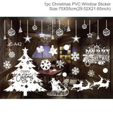 Christmas Wall Window Stickers Marry Christmas Decoration For Home 2021 Christmas Ornaments Xmas Navidad Gift New Year 2022