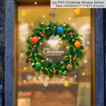 Christmas Wall Window Stickers Marry Christmas Decoration For Home 2021 Christmas Ornaments Xmas Navidad Gift New Year 2022