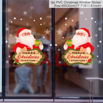 Christmas Wall Window Stickers Marry Christmas Decoration For Home 2021 Christmas Ornaments Xmas Navidad Gift New Year 2022