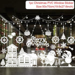 Christmas Wall Window Stickers Marry Christmas Decoration For Home 2021 Christmas Ornaments Xmas Navidad Gift New Year 2022