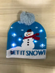 ON SALE! 2022 New Year LED Knitted Christmas Hat Beanie Light Up Illuminate Warm Hat For Kids Adults New Year Christmas Decor