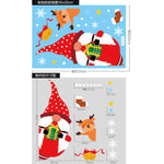 Christmas Window Glass Electrostatic Sticker Santa Claus Decoration Sticker 2022 New Year Decoration