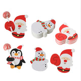 50Pcs Cartoons Santa Claus Paper Lollipop Cards Lollipop Gift Package Decor Christmas Gifts Christmas Decorations for Home Kids