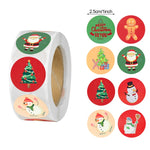 500pcs Merry Christmas Stickers Christmas Tree Elk Candy Bag Sealing Sticker Christmas Gifts Box Labels Decorations New Year