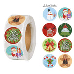 500pcs Merry Christmas Stickers Christmas Tree Elk Candy Bag Sealing Sticker Christmas Gifts Box Labels Decorations New Year