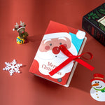 4Pcs Book Shape Merry Christmas Candy Boxes Bags Christmas Santa Claus Gift Box Navidad Natal Noel Party Decoration Supplies