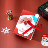 4Pcs Book Shape Merry Christmas Candy Boxes Bags Christmas Santa Claus Gift Box Navidad Natal Noel Party Decoration Supplies