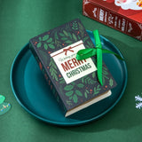 4Pcs Book Shape Merry Christmas Candy Boxes Bags Christmas Santa Claus Gift Box Navidad Natal Noel Party Decoration Supplies