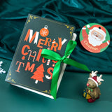 4Pcs Book Shape Merry Christmas Candy Boxes Bags Christmas Santa Claus Gift Box Navidad Natal Noel Party Decoration Supplies