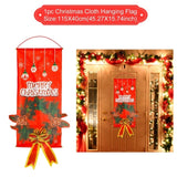 Christmas Door Hanging Flag Merry Christmas Decor for Home 2021 Christmas Ornaments Cristmas Navidad Xmas Gifts New Year 2022