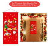 Christmas Door Hanging Flag Merry Christmas Decor for Home 2021 Christmas Ornaments Cristmas Navidad Xmas Gifts New Year 2022