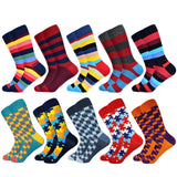 Classic Hot Sale Men Socks Casual Gentleman High Quality Color Puzzle happy Socks Business Party Dress Cotton Socks for Men