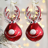 2pcs Christmas Balls Ornaments Bauble Pendant Elk Design Hanging Balls Mall Home Party Props For Christmas Tree Decorations 2022