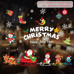 Christmas Wall Window Stickers Marry Christmas Decoration For Home 2021 Christmas Ornaments Xmas Navidad Gift New Year 2022