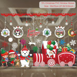 Christmas Wall Window Stickers Marry Christmas Decoration For Home 2021 Christmas Ornaments Xmas Navidad Gift New Year 2022