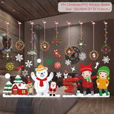 Christmas Wall Window Stickers Marry Christmas Decoration For Home 2021 Christmas Ornaments Xmas Navidad Gift New Year 2022