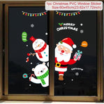 Christmas Wall Window Stickers Marry Christmas Decoration For Home 2021 Christmas Ornaments Xmas Navidad Gift New Year 2022