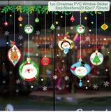 Christmas Wall Window Stickers Marry Christmas Decoration For Home 2021 Christmas Ornaments Xmas Navidad Gift New Year 2022